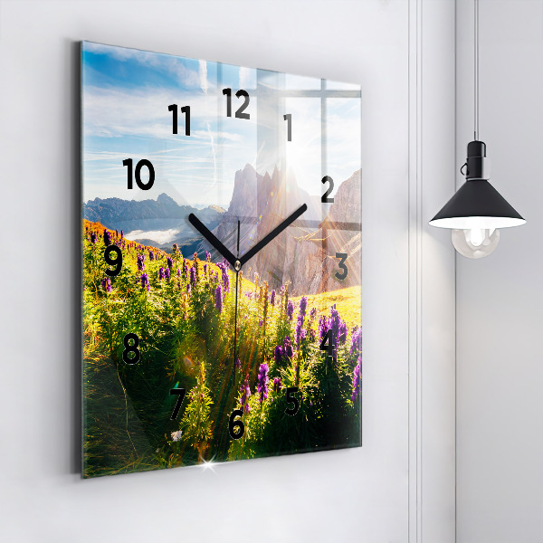 Orologio quadrato Prato di lavanda