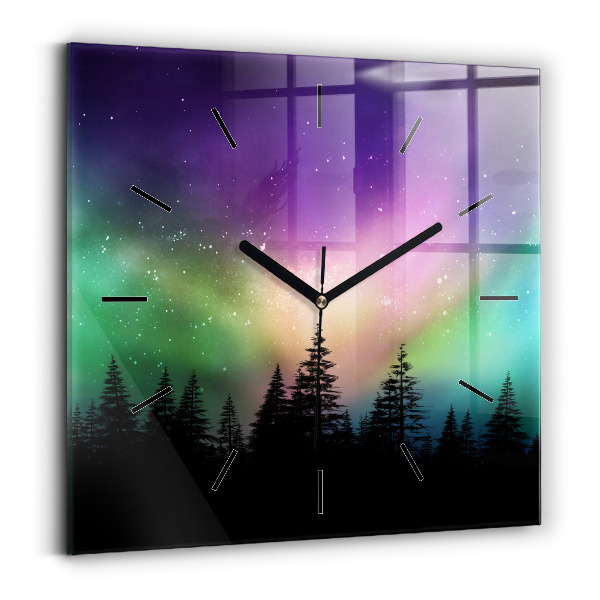 Orologio quadrato aurora boreale
