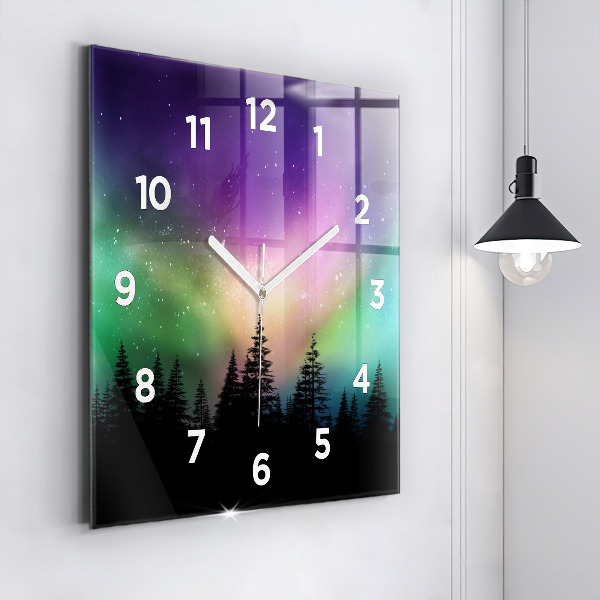 Orologio quadrato aurora boreale