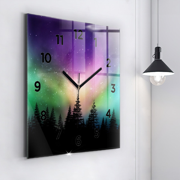 Orologio quadrato aurora boreale