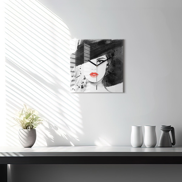 Orologio quadrato Donna con cappello