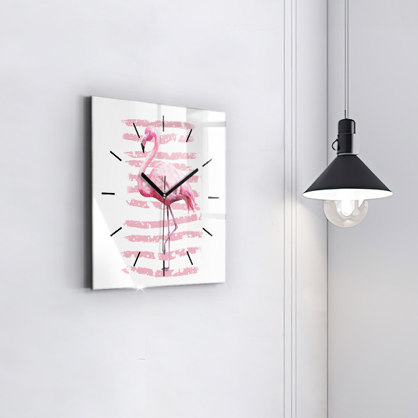 Orologio quadrato Grafica fenicottero