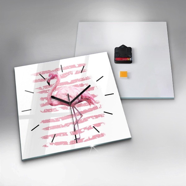 Orologio quadrato Grafica fenicottero