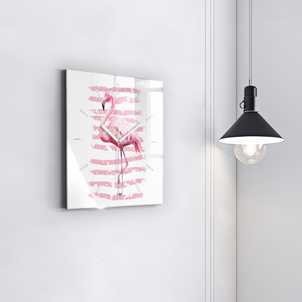 Orologio quadrato Grafica fenicottero