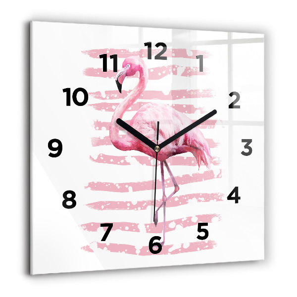Orologio quadrato Grafica fenicottero