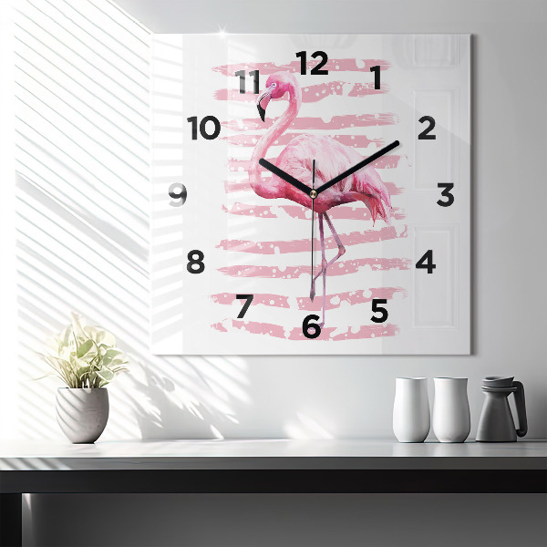 Orologio quadrato Grafica fenicottero