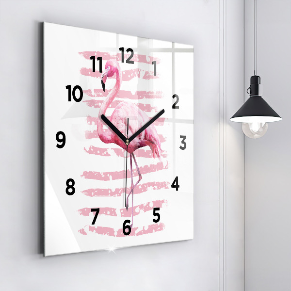 Orologio quadrato Grafica fenicottero
