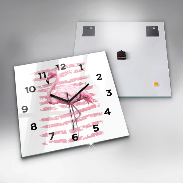 Orologio quadrato Grafica fenicottero