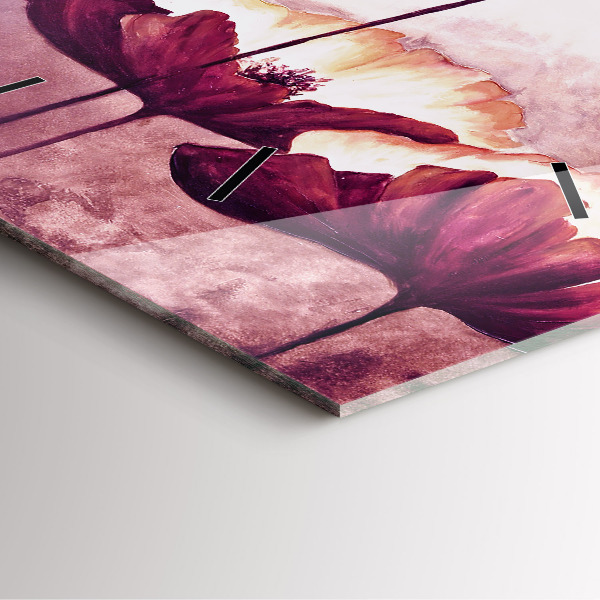 Orologio quadrato Papaveri in fiore