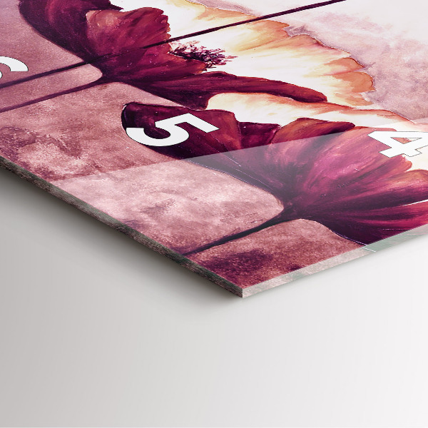 Orologio quadrato Papaveri in fiore