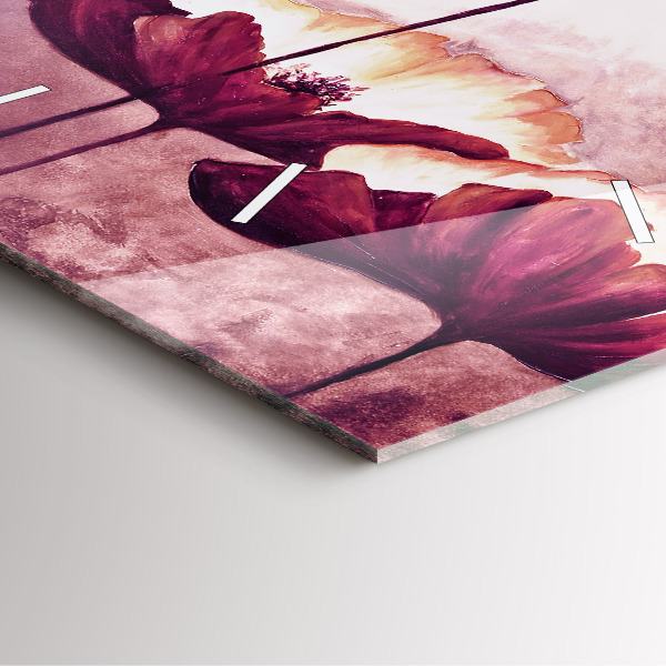 Orologio quadrato Papaveri in fiore