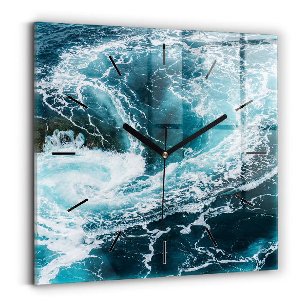 Orologio quadrato Onde vorticose e spumose