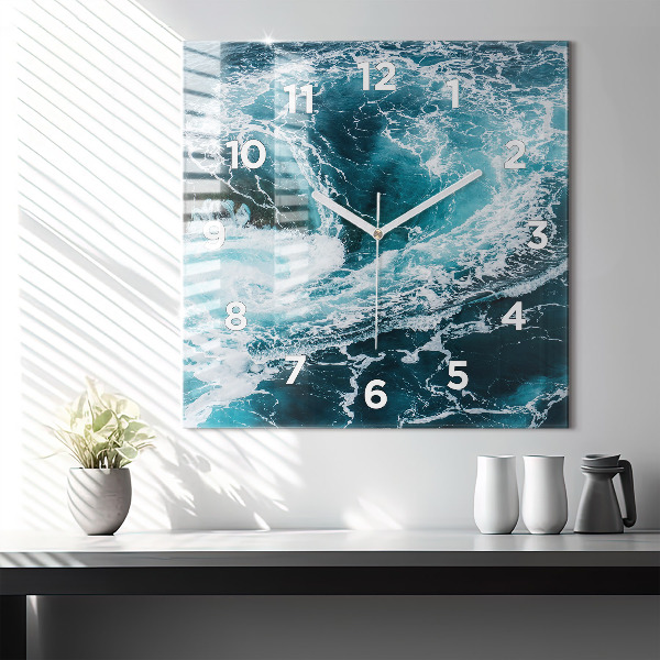 Orologio quadrato Onde vorticose e spumose