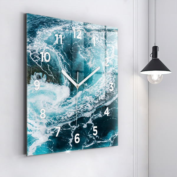 Orologio quadrato Onde vorticose e spumose