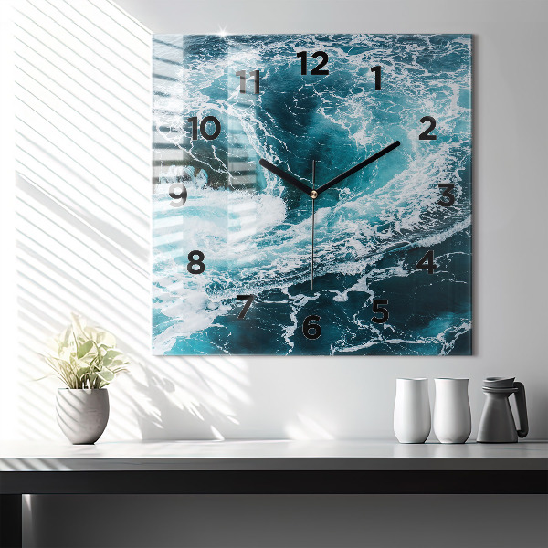 Orologio quadrato Onde vorticose e spumose