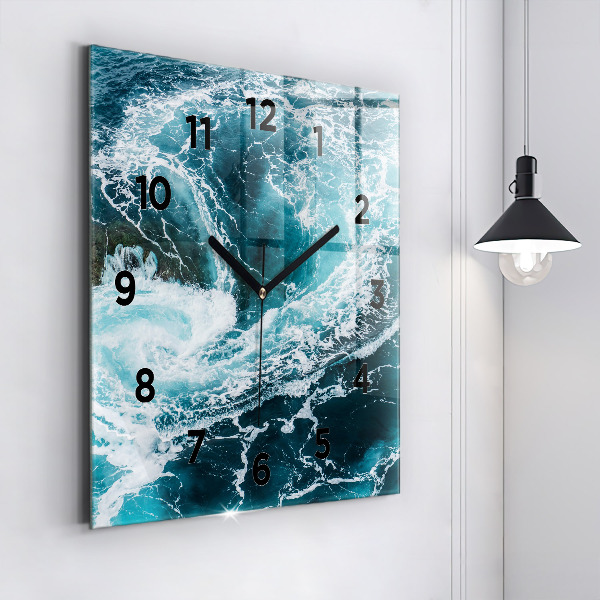 Orologio quadrato Onde vorticose e spumose