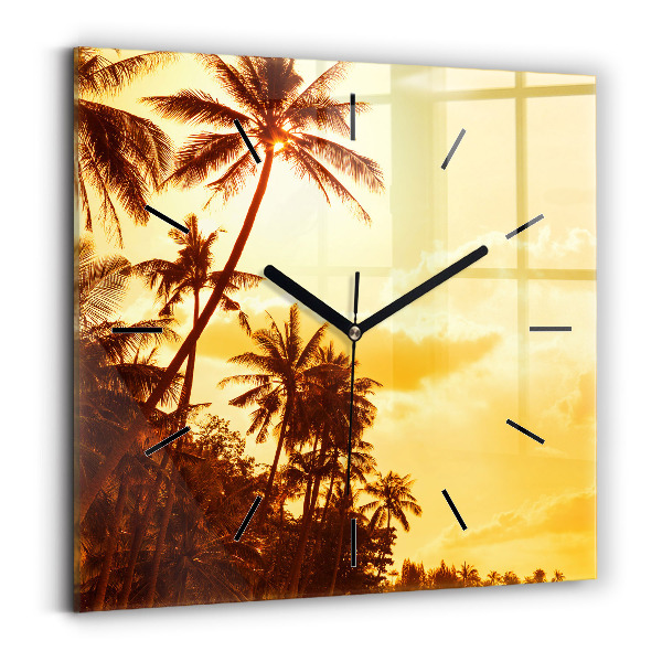 Orologio quadrato Palme soleggiate