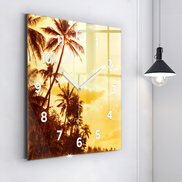 Orologio quadrato Palme soleggiate