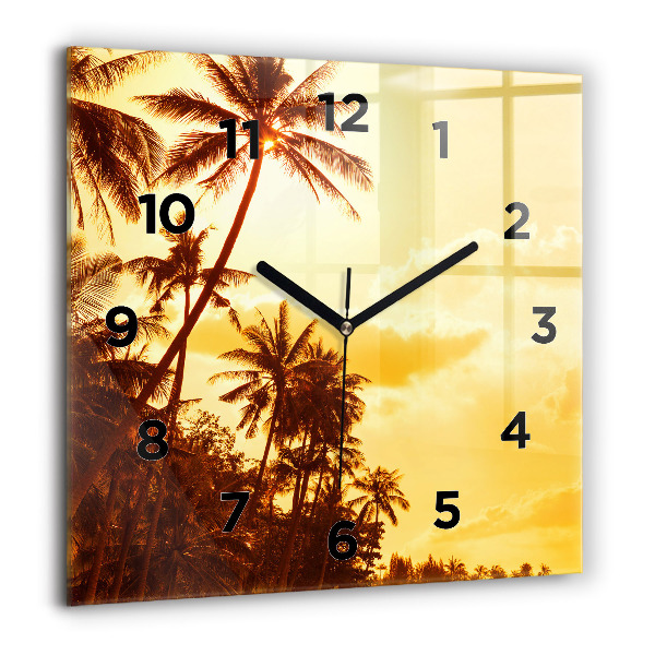 Orologio quadrato Palme soleggiate