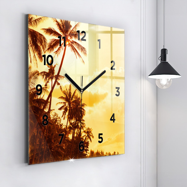 Orologio quadrato Palme soleggiate