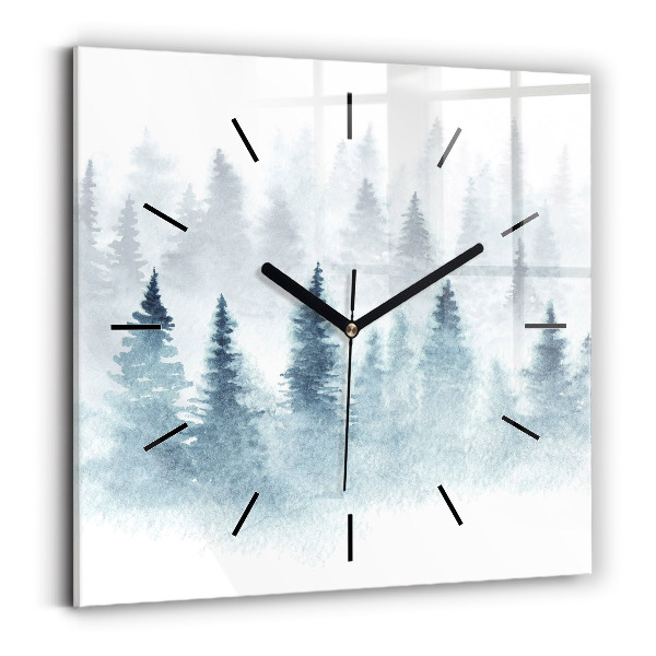 Orologio quadrato Foresta invernale
