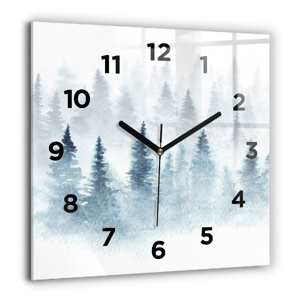Orologio quadrato Foresta invernale
