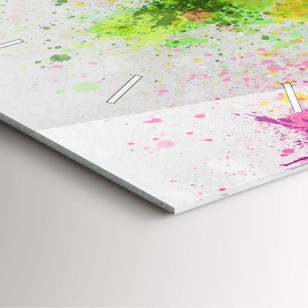 Orologio quadrato Mappa del mondo su carta