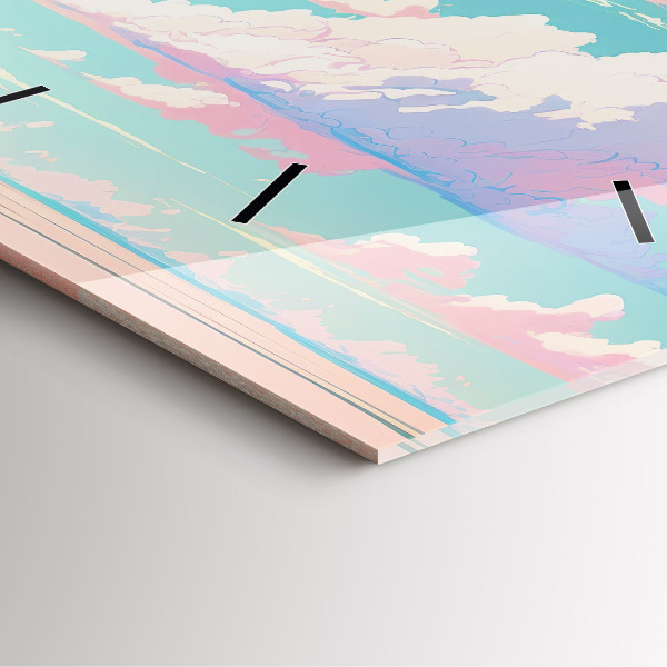 Orologio quadrato Colore pastello del cielo