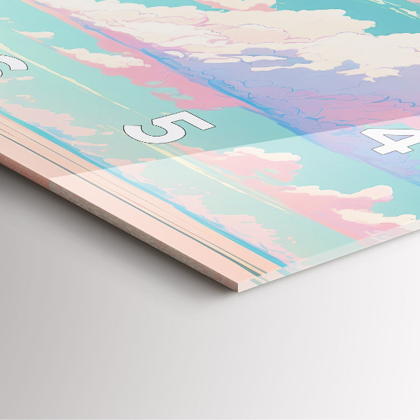 Orologio quadrato Colore pastello del cielo