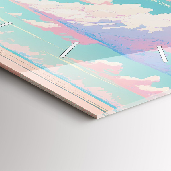 Orologio quadrato Colore pastello del cielo