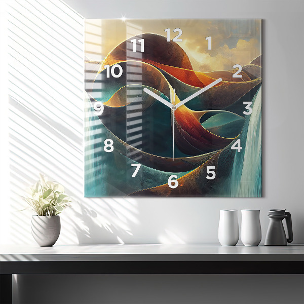 Orologio quadrato Cascata che scorre