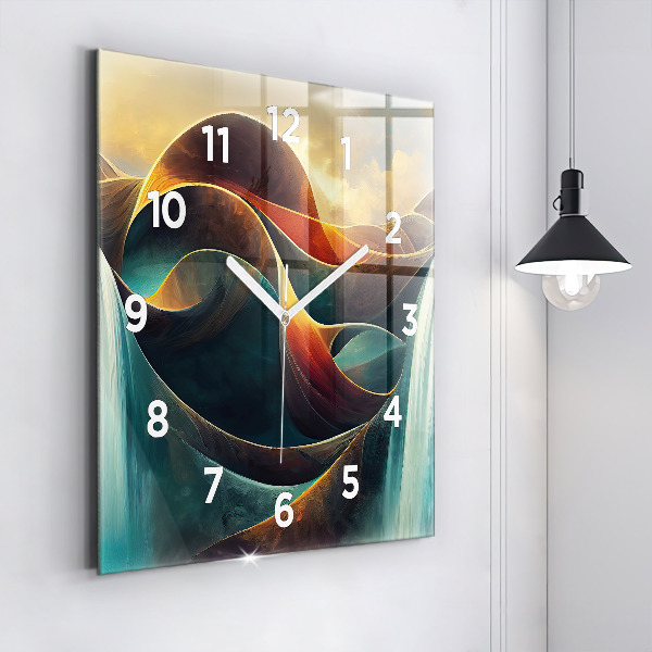 Orologio quadrato Cascata che scorre