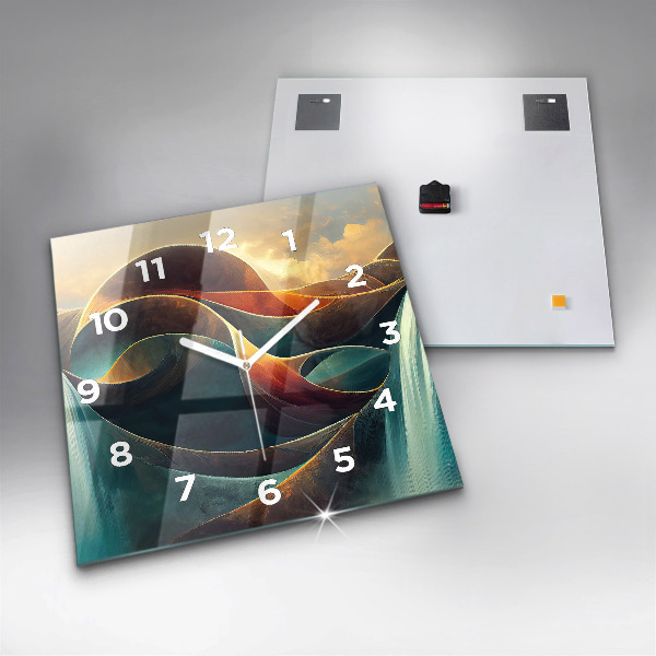 Orologio quadrato Cascata che scorre