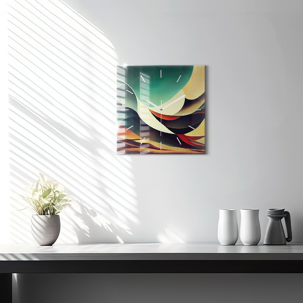 Orologio quadrato Sfondo di linee astratte