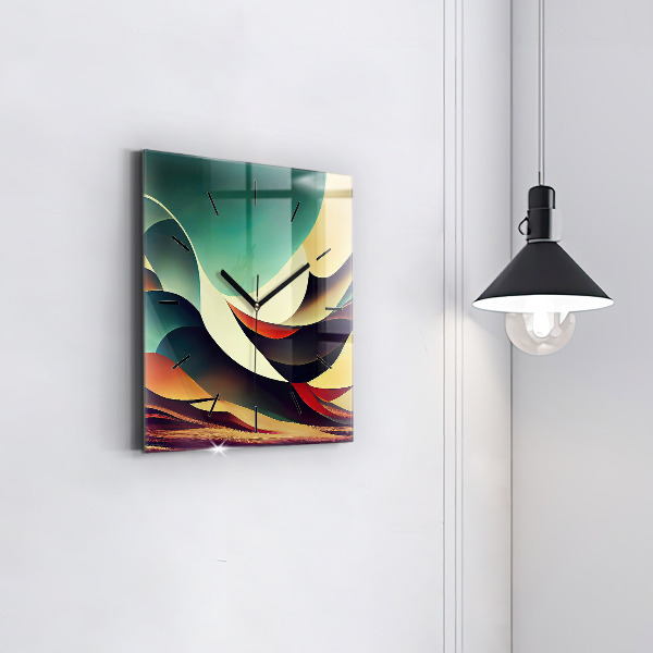 Orologio quadrato Sfondo di linee astratte