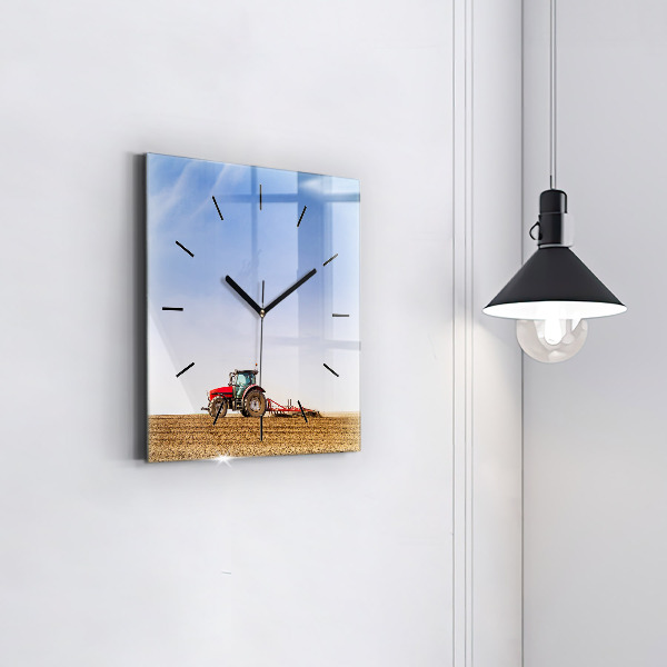 Orologio quadrato Contadino su un trattore