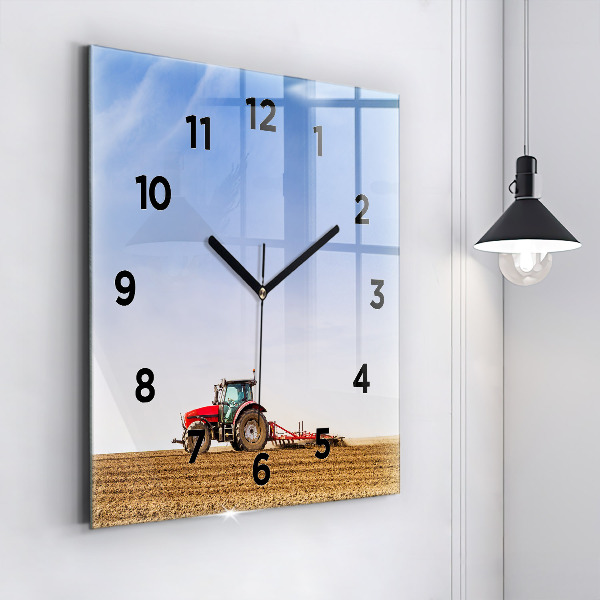 Orologio quadrato Contadino su un trattore