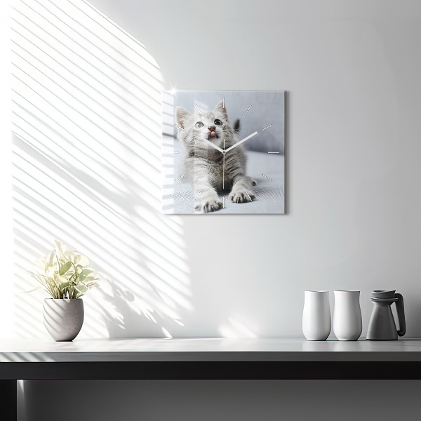 Orologio quadrato Gatto sul divano
