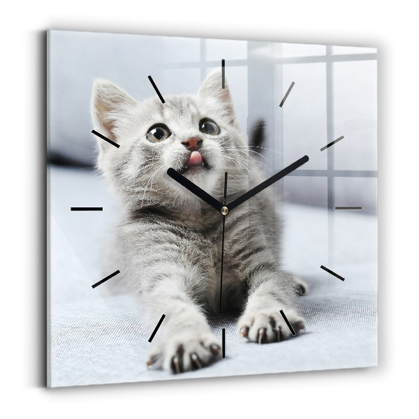 Orologio quadrato Gatto sul divano