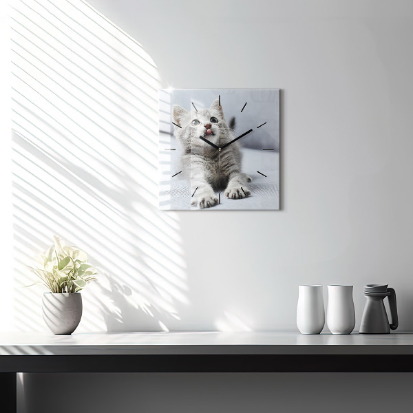 Orologio quadrato Gatto sul divano