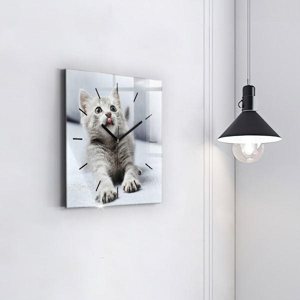 Orologio quadrato Gatto sul divano