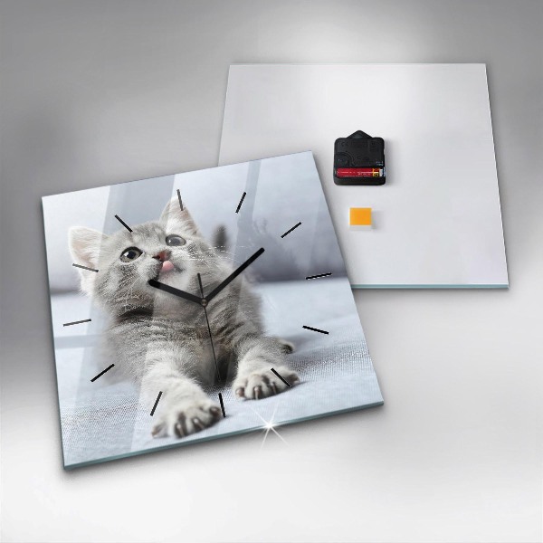 Orologio quadrato Gatto sul divano