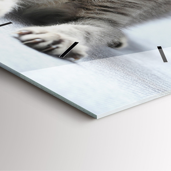 Orologio quadrato Gatto sul divano