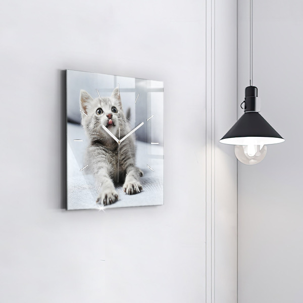 Orologio quadrato Gatto sul divano