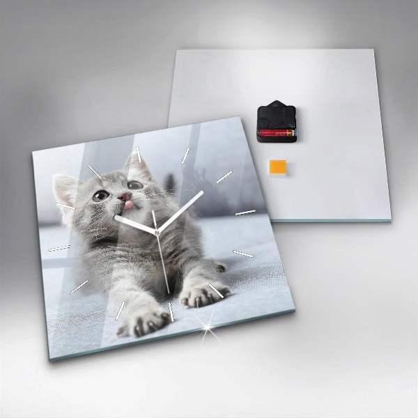 Orologio quadrato Gatto sul divano