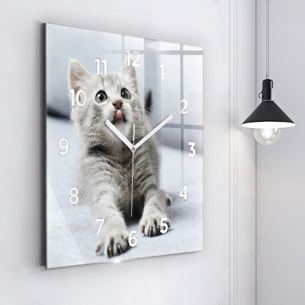 Orologio quadrato Gatto sul divano