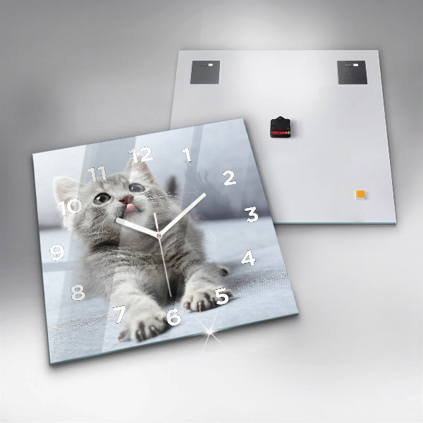 Orologio quadrato Gatto sul divano