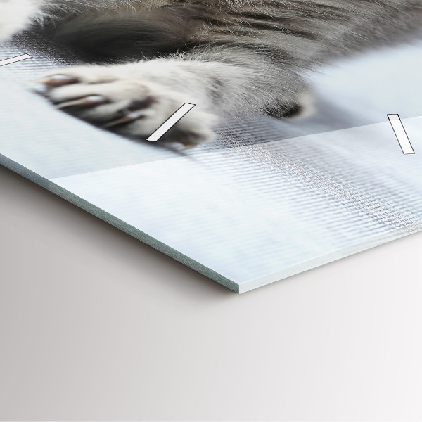 Orologio quadrato Gatto sul divano