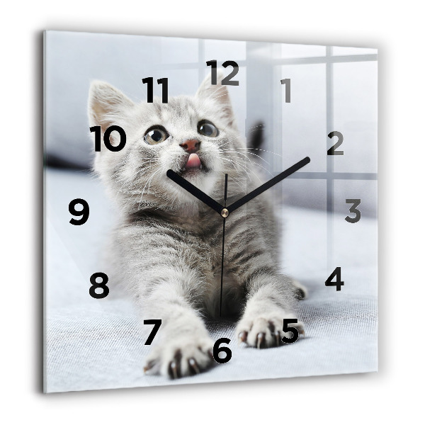 Orologio quadrato Gatto sul divano