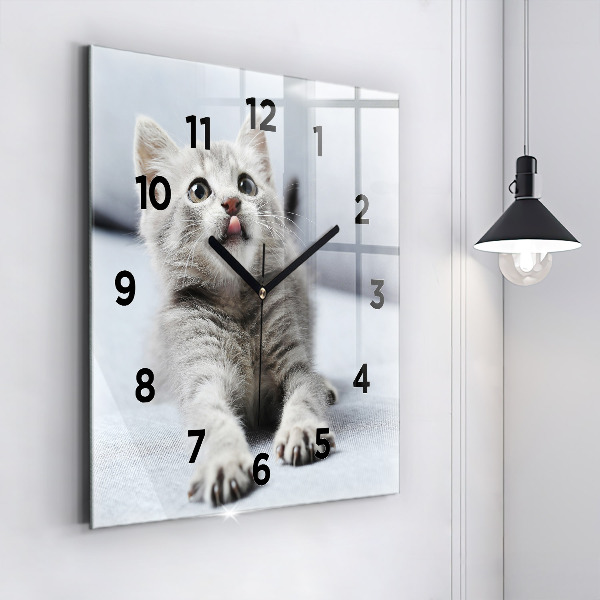 Orologio quadrato Gatto sul divano